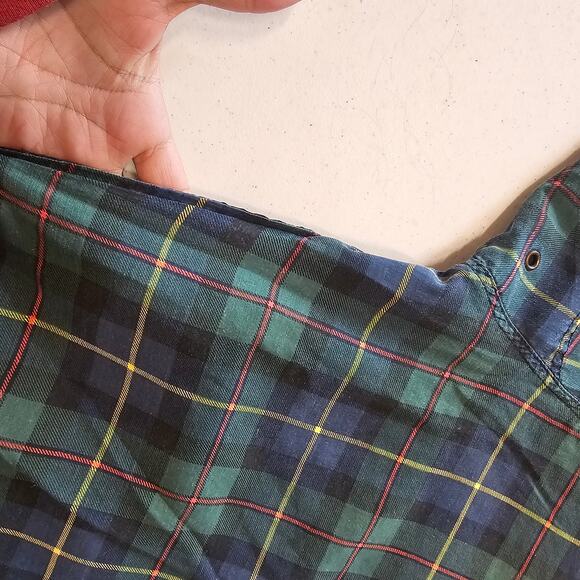 Vintage Walker Brothers Golf Plaid Silk Windbreaker Jacket V-neck Men's XXL 3401 - Picture 6 of 8